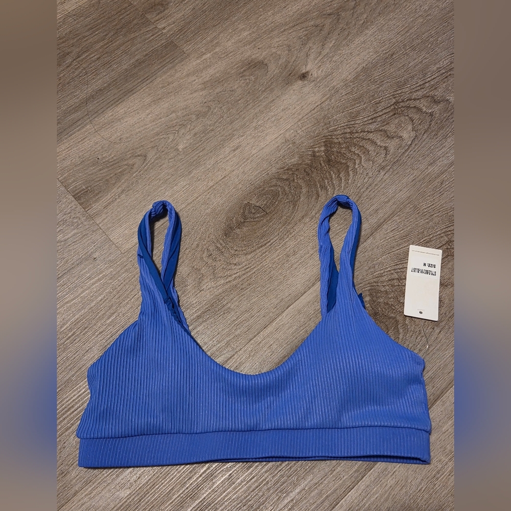 Ribbed Scoop Bikini Set in Cobalt Blue - Picture 4 of 6
